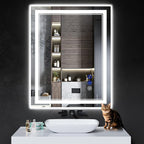 38"x30" LED Bathroom Mirror by INFINIGLASS