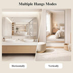 Koonmi Silver Rectangle Wall Mirror, 26x38 Inch Bathroom Mirror, Aluminum Frame - Image 5