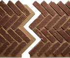 EverStone Herringbone Faux Brick Panel, 46 1/2"W x 25 1/4"H x 1"D, Cabernet - Image 8