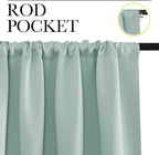 NICETOWN Curtains for Living Room 2 Panels, Rod Pocket Thermal Drapes for - Image 2