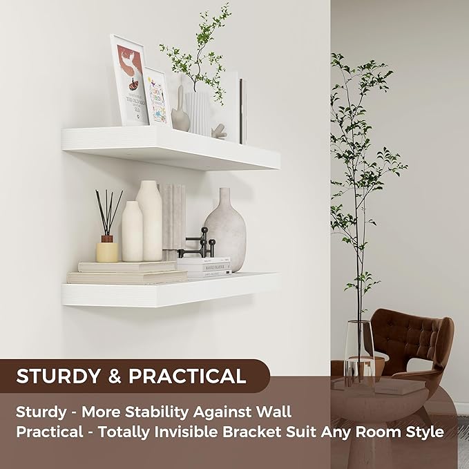 Venusmiles Floating Shelves for Wall 36 inch Long, Engineered Wood Wall Shelves - Image 4