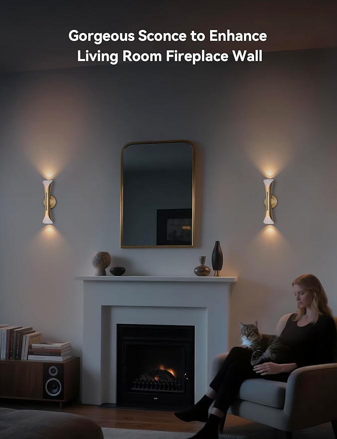 Tubicen Wall Sconces Gold Movie Theater Sconces Wall Lighting Up and Down 15.7" - Image 5
