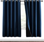 NICETOWN Moroccan Blue Full Shade Curtain Panels, Pair of Energy Smart & Noise by NICETOWN
