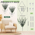 Jexine 4 Pcs Hanging Planters - Image 2