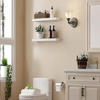 BGMG Wood Floating Shelves 16 inch Set of 2, Rustic Wooden Wall Mount Shelves - Image 4