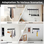 Dntorx Coat Rack Wall Mount, 1 Pack Coat Hooks Hanger Wall Double Hook Rack - Image 7