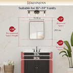Keonjinn 16 x 20 Inch Brushed Nickel Bathroom Mirrors - Image 5
