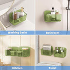 Diesisa 2pc Acrylic Wall Mount Organizer, Adhesive Cabinet Door Organizer - Image 6