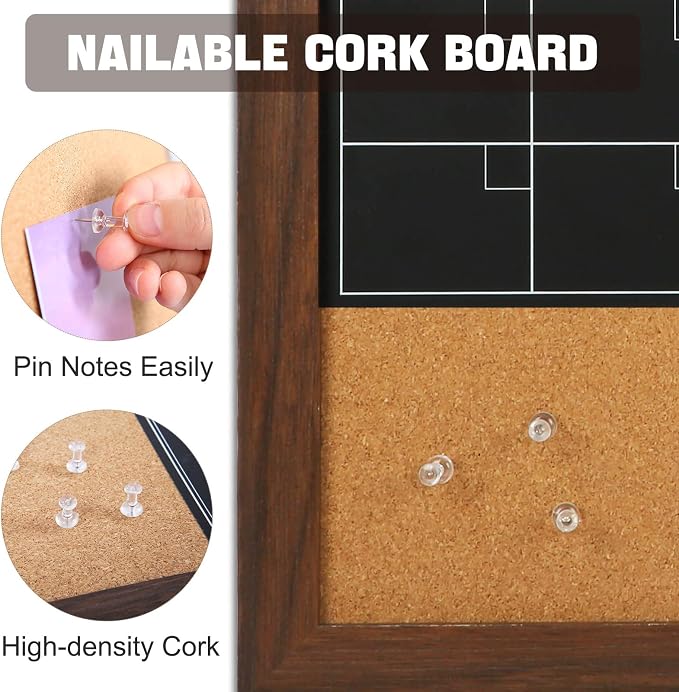 4 THOUGHT Chalkboard Calendar Corkboard Combo - Image 3
