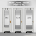 SCWF-GZ 57x20 Door Hanging Full Length Mirror, Floor or Wall Mounted Metal - Image 8