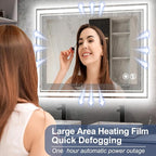 40“ x 32” Bathroom Mirror with Lights LED Mirror - Image 3