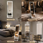 Kosmonia 63x24 Frameless Full Length Mirror, Dimmable 3 Color LED Light - Image 8