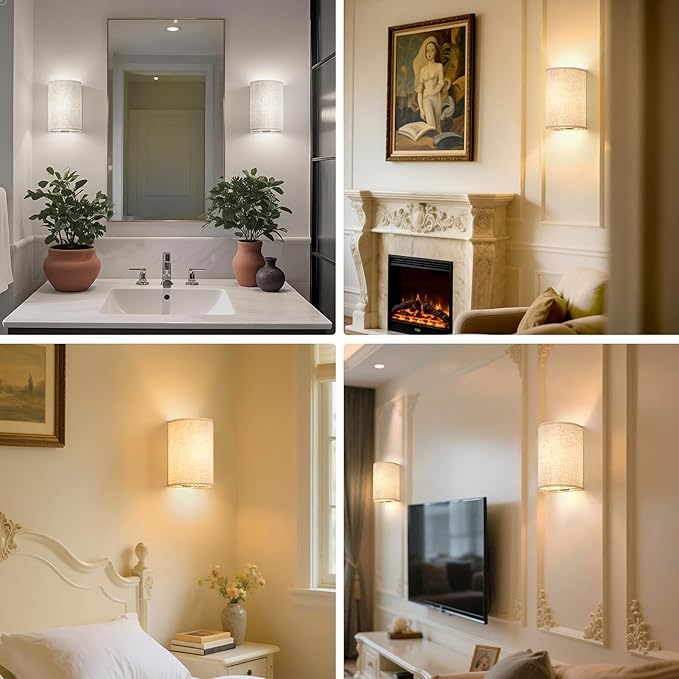 OCATO Battery Operated Wall Sconce: Wireless Wall Sconces Set of Two Magnetic - Image 8