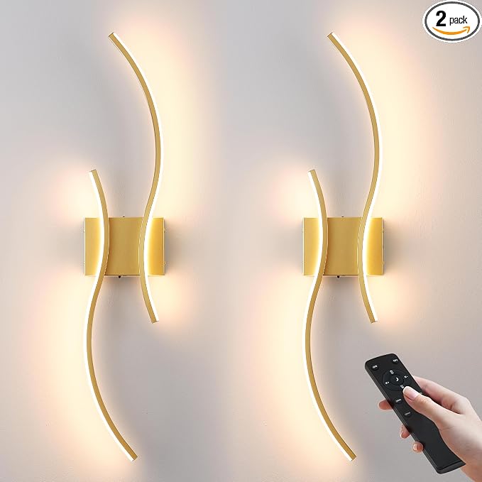 Battery Operated Wall Sconces Set of Two by KARTOOSH