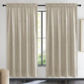 NICETOWN Camel Velvet Curtains 72 Inch Long 52 Wide, Room Darkening Sound by NICETOWN