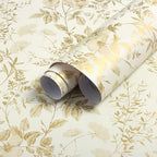 Erfoni 16.9" x394" Yellow Brown Floral Peel and Stick Wallpaper Boho Floral by Erfoni