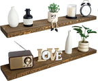 BGMG Floating Shelves 48 inch Long, Distressed Rustic Wooden Wall Shelves by BGMG