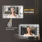 LOAAO 55"X40" LED Mirror for Bathroom, Lighted Bathroom Mirror - Image 4