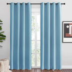 NICETOWN Teal Blue Blackout Curtains 86 inches Length by NICETOWN