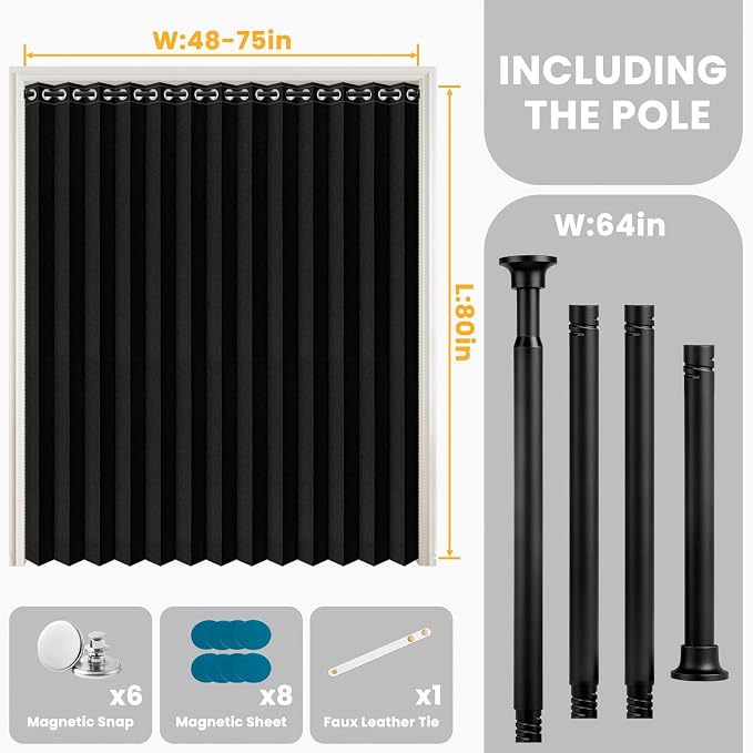 AJAZZ Blackout Door Curtains for Doorways - Image 2