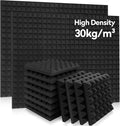 36 Pack AUSLET Acoustic Panels 12 x 12 x 2 Inches, Pyramid Sound Proof Foam by AUSLET