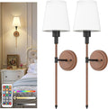 DORESshop Battery Operated Wall Sconce Set of 2, Wireless Wall Light Easy to by DORESshop