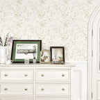 Ismoon Peel and Stick Wallpaper Floral Vintage Stick on Wall Paper Beige French - Image 7