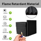 24 Pack Sound Proof Foam Panels |1"×12"×12" Quick-Recovery Soundproof Wall - Image 3