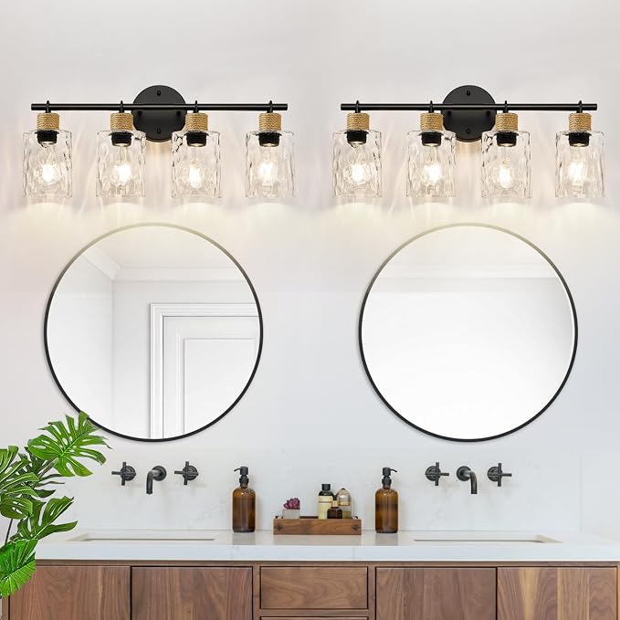 MOKATNG Bathroom Light Fixtures, 4-Light Coastal Vanity Lights - Image 8