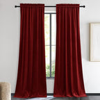 NICETOWN Christmas Red Velvet Curtains and Drapes, Extra Long Elegant Wall by NICETOWN