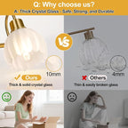 3-Light Bathroom Vanity Light, Vanity Lighting Fixtures Over Mirror - Image 5