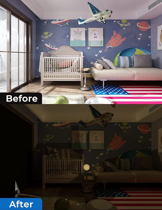 Sumobaby Blackout Curtains for Bedroom Portable 20"x60", No Drill Blackout - Image 6