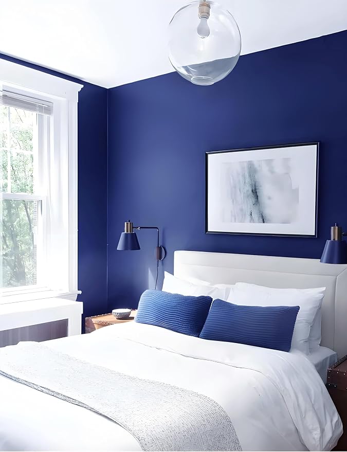 Safiyya Peel and Stick Wallpaper Navy Blue Contact Paper Wall Paper Self - Image 2