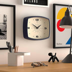 JONES CLOCKS® Movie Wall Clock | Rectangular Retro Clock | 25cm | Blue | Cool - Image 5