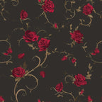 FLFK Peel and Stick Gothic Wallpaper Red Rose Floral Wallpaper 16in x 128in by FLFK
