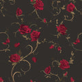 FLFK Gothic Rose Floral Wallpaper Peel and Stick 16in x 64in Wall Paper by FLFK