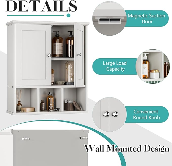 Bathroom Wall Cabinet, Bathroom Cabinet Wall Mount - Image 5