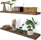 BGMG Floating Shelves 36 inch Long, Distressed Wide Rustic Wooden Wall Shelves by BGMG