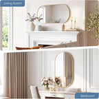 Sweetcrispy 24" x 36" Gold Bathroom Mirror - Image 7