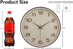 Woodgrain Wall Clocks Battery Operated 12 Inch - Image 3