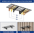 FLEXIMOUNTS 1x3ft Garage Shelving Wall-Mounted, Holds Up to 150 lbs, Garage - Image 6