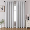 CUCRAF Grayish White Blackout Curtains 84 inch Length 2 Panels Set, Rod Pocket by CUCRAF
