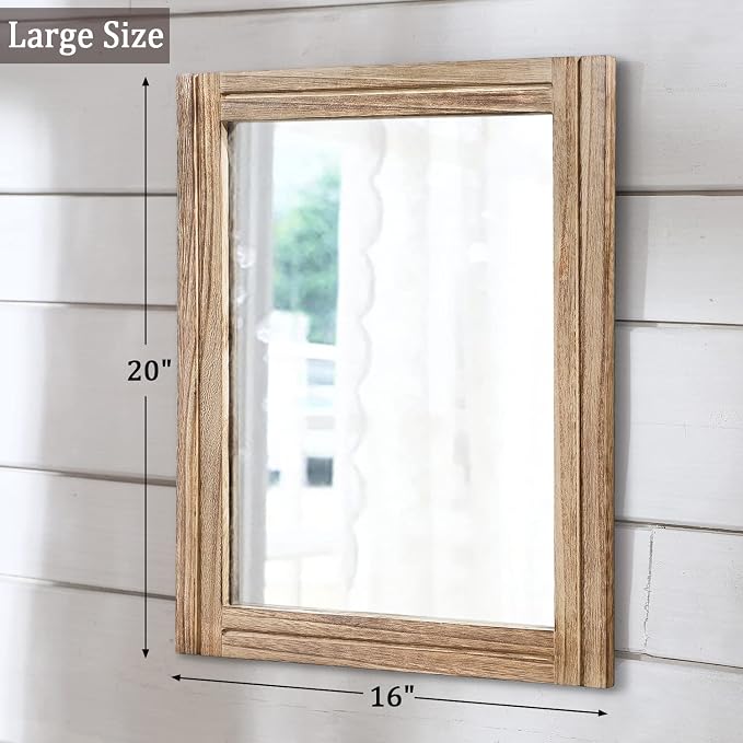 AAZZKANG Rustic Mirror for Wall - Image 2
