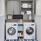 FIMELLO 30" Laundry Room Cabinets Wall Mounted, Wall Cabinets - Image 8