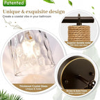 MOKATNG Set of 2 Wall Sconces for Bathroom, Coastal Modern Vanity Lights - Image 3