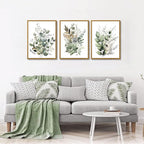 Bwodke Botanical Wall Art Plant Floral Watercolor Poster Canvas Prints Set of 3 - Image 2