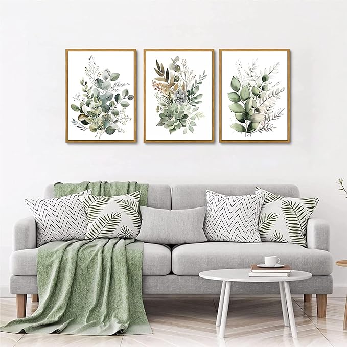 Bwodke Botanical Wall Art Plant Floral Watercolor Poster Canvas Prints Set of 3 - Image 2