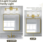 Crystal Bathroom Light Fixtures, Bathroom Lighting Fixtures Over Mirror - Image 5