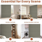 AJAZZ Blackout Accordion Door Curtain 98"x84" Grey - Image 8
