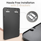 USHOWER 2-Pack Black Bathroom Mirrors - Image 5